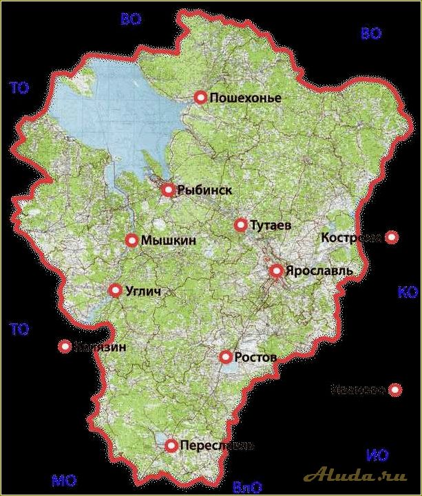 Дома отдыха Ярославской области на карте