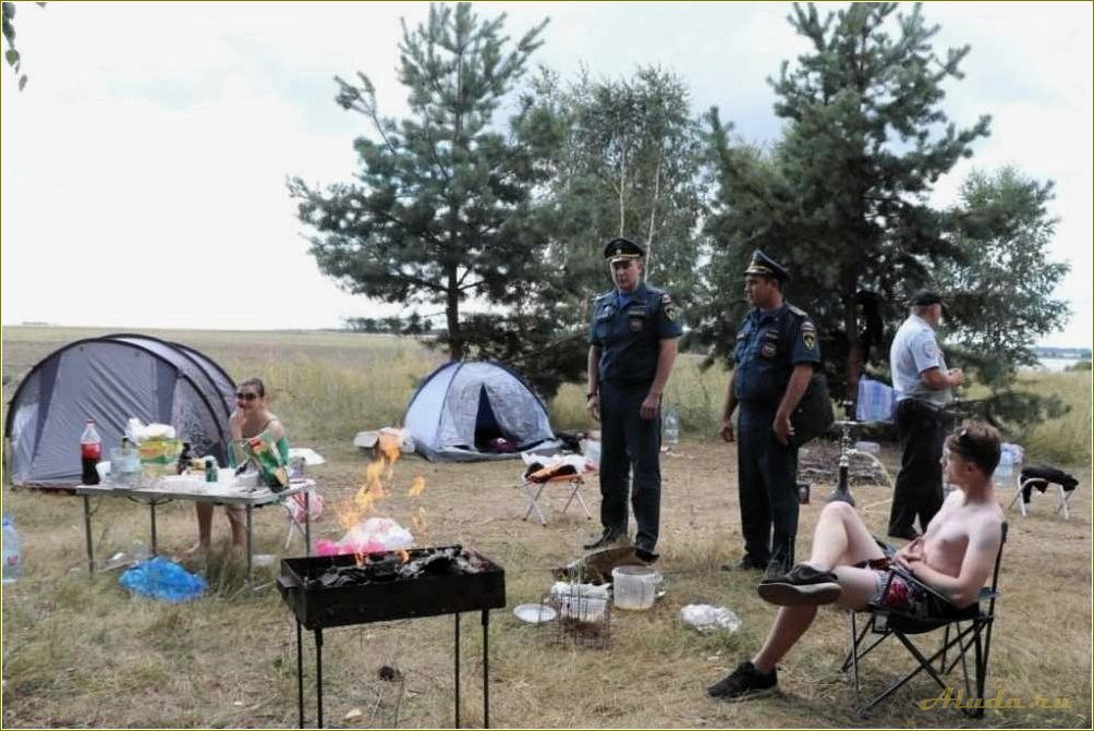 Отдых с палатками на водохранилище в Тамбовской области