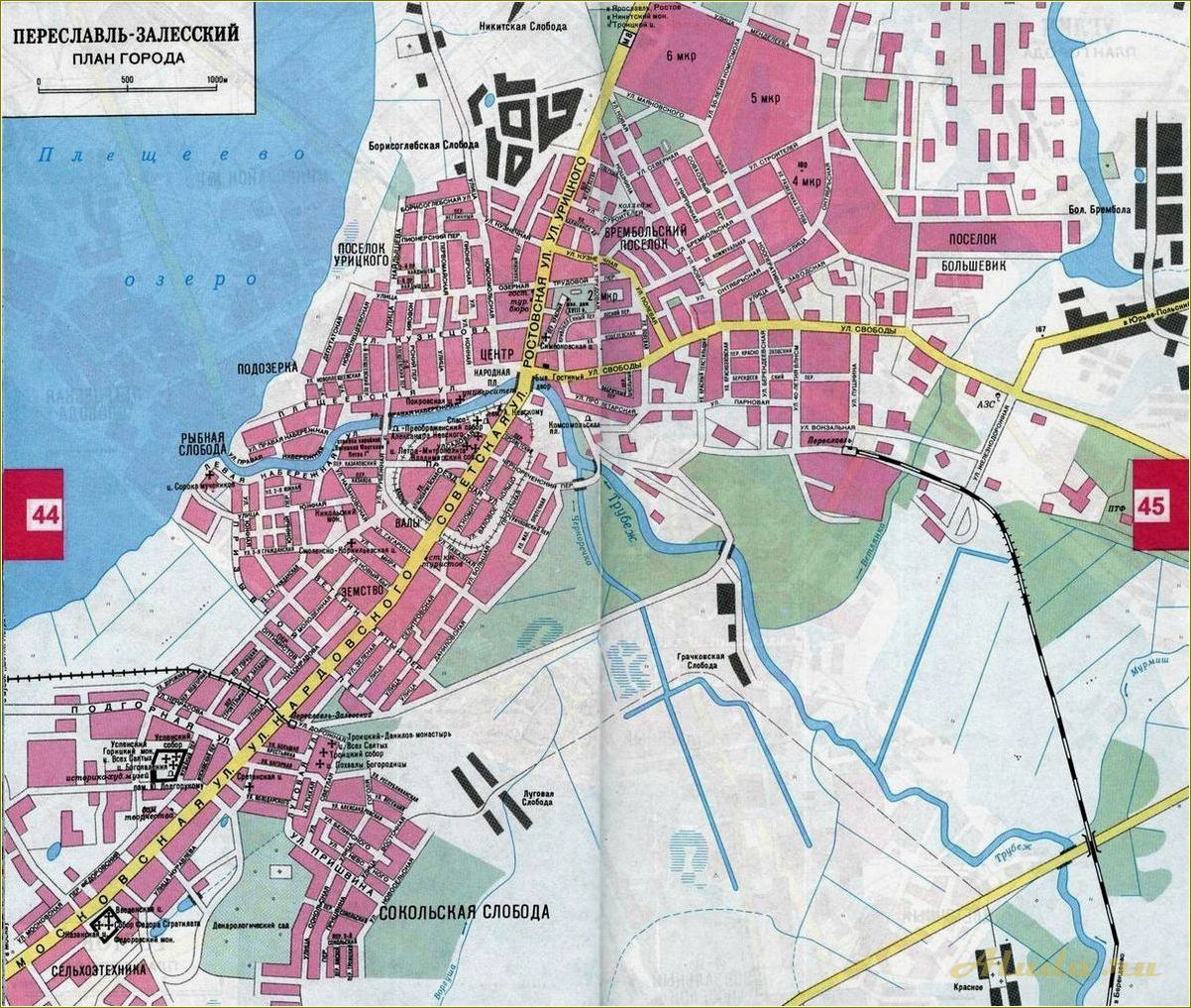 (достопримечательности, переславля-залесского, карте, ярославской, области) Достопримечательности Переславля-Залесского на карте Ярославской области