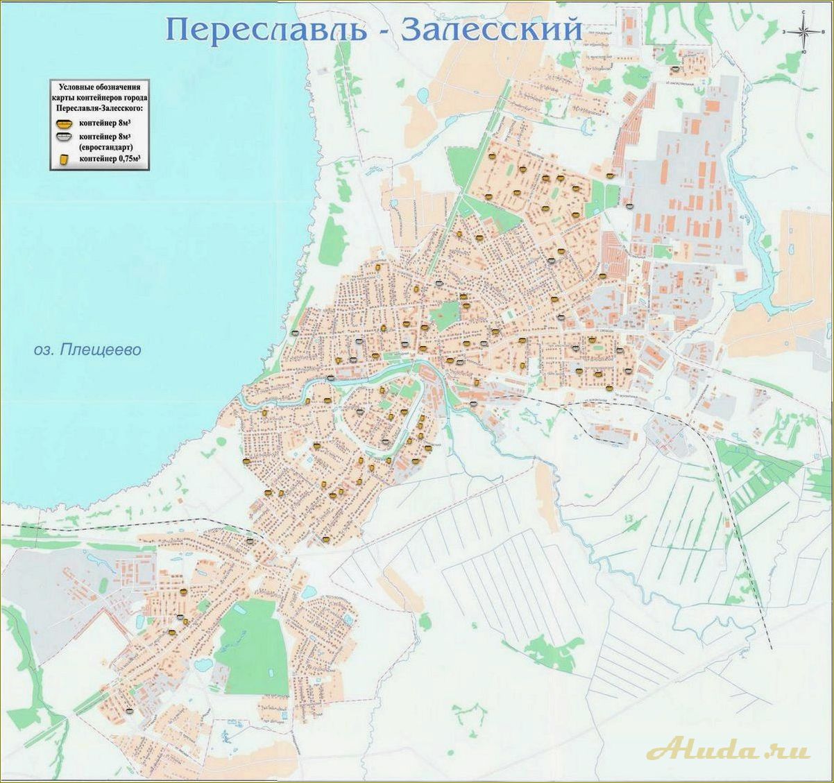 (достопримечательности, переславля-залесского, карте, ярославской, области) Достопримечательности Переславля-Залесского на карте Ярославской области