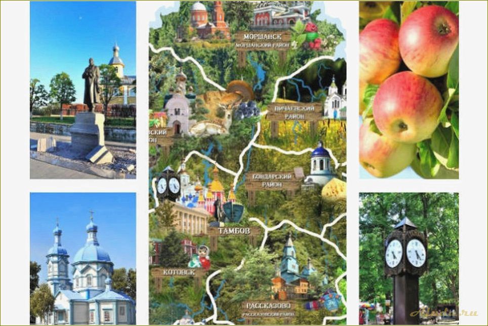 (карта, достопримечательностей, тамбовской, области) Карта достопримечательностей Тамбовской области