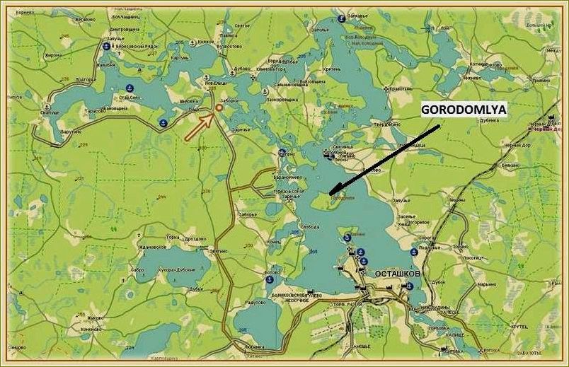 Карта Тверской области с базами отдыха