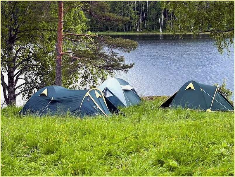 (отдых, палатками, озера, тюменской, области) Отдых с палатками у озера в Тюменской области