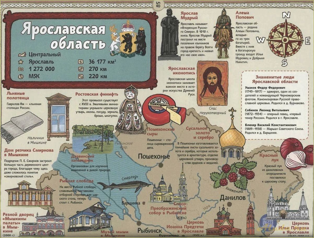 (карта, туризма, ярославской, области) Карта туризма Ярославской области