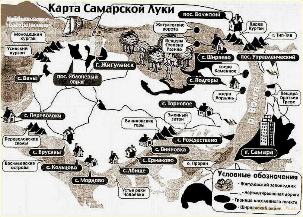 (карта, достопримечательности, самарской, области, машине) Карта достопримечательности самарской области на машине летом