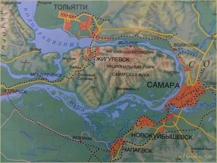 (карта, достопримечательности, самарской, области, машине) Карта достопримечательности самарской области на машине летом