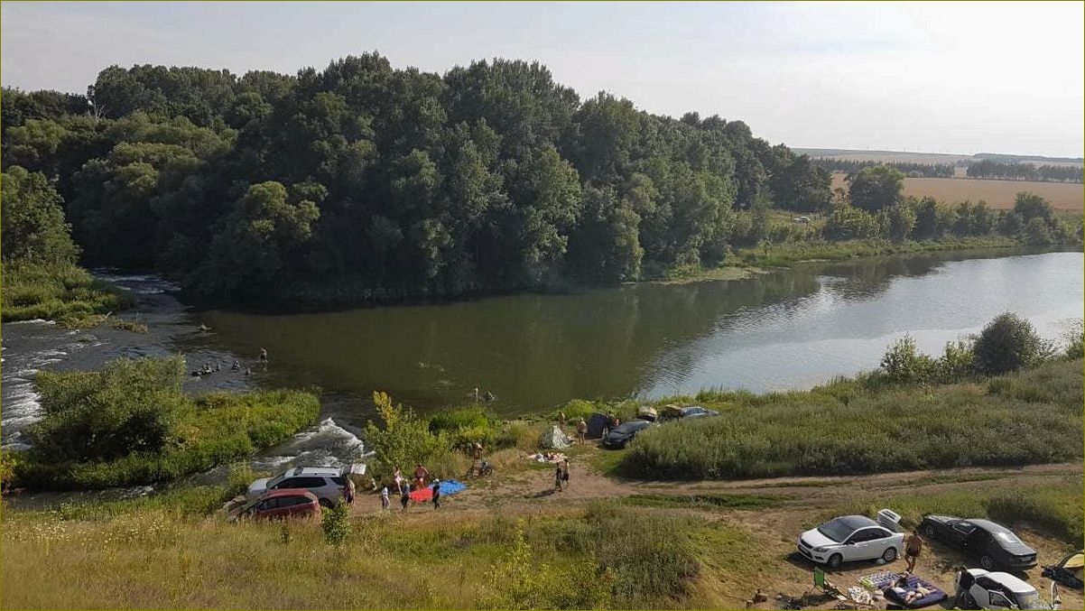 (незабываемый, отдых, палатками, фоне, красивой) Незабываемый отдых с палатками на фоне красивой природы Липецкой области
