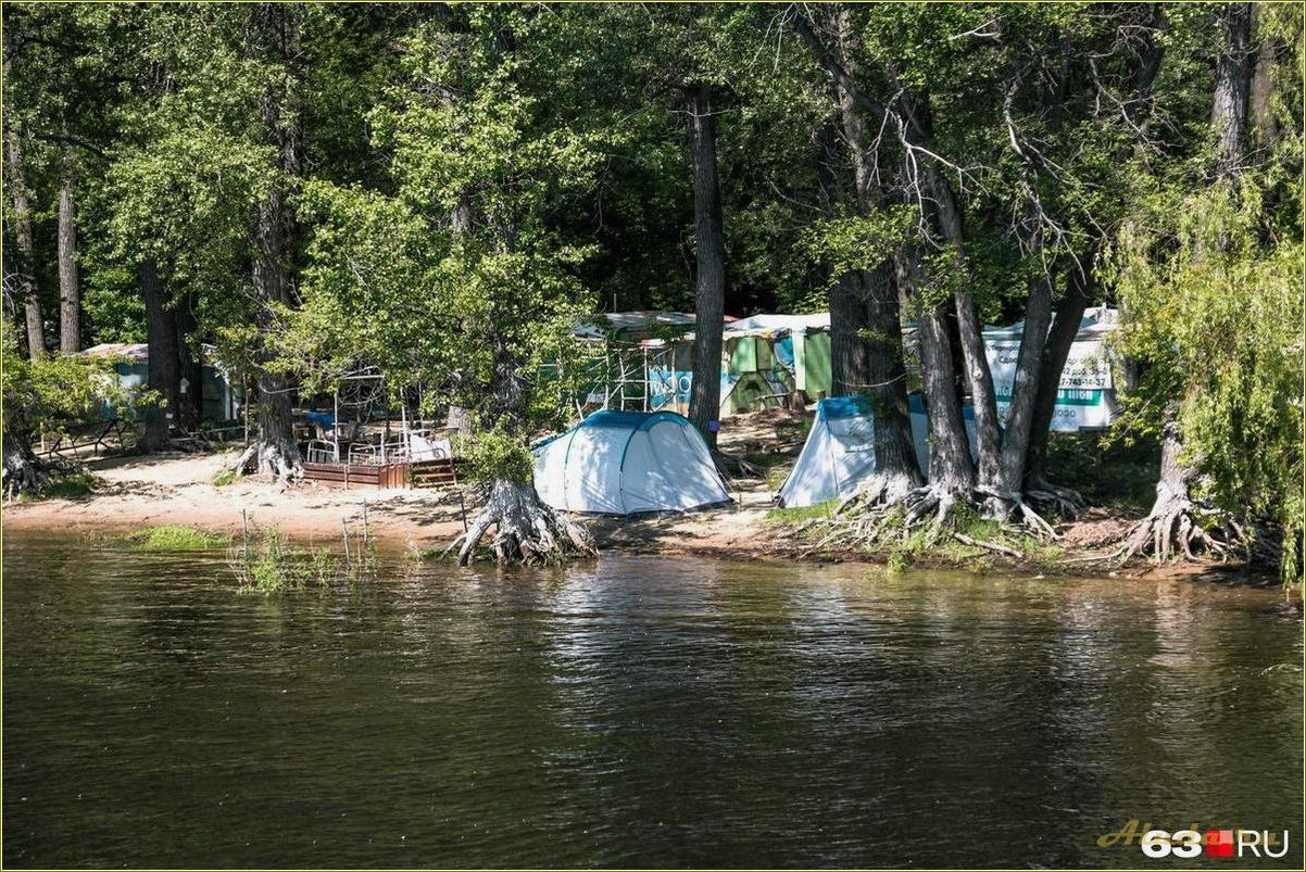 Отдых с палатками на Волге в Самарской области