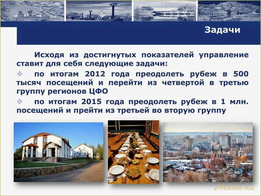 Программа развития туризма в Тамбовской области