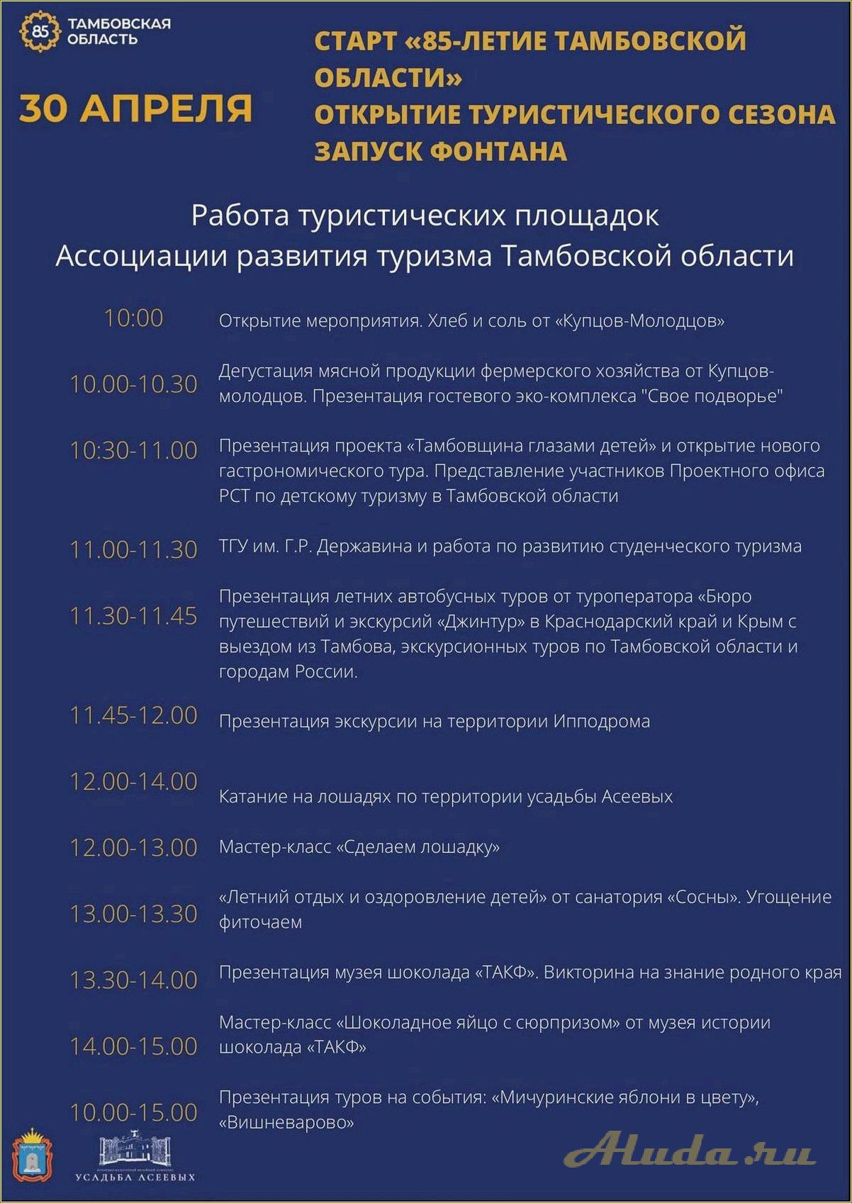 Программа развития туризма в Тамбовской области