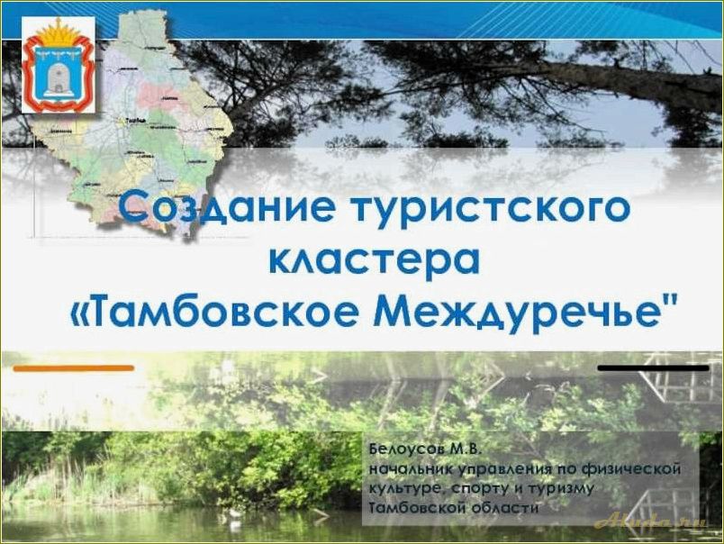 Программа развития туризма в Тамбовской области