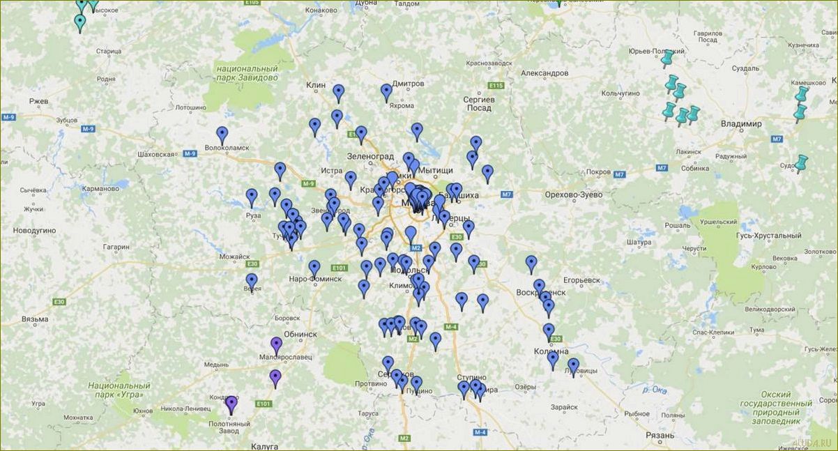 Уникальные достопримечательности Московской области и соседних регионов, которые стоит посетить