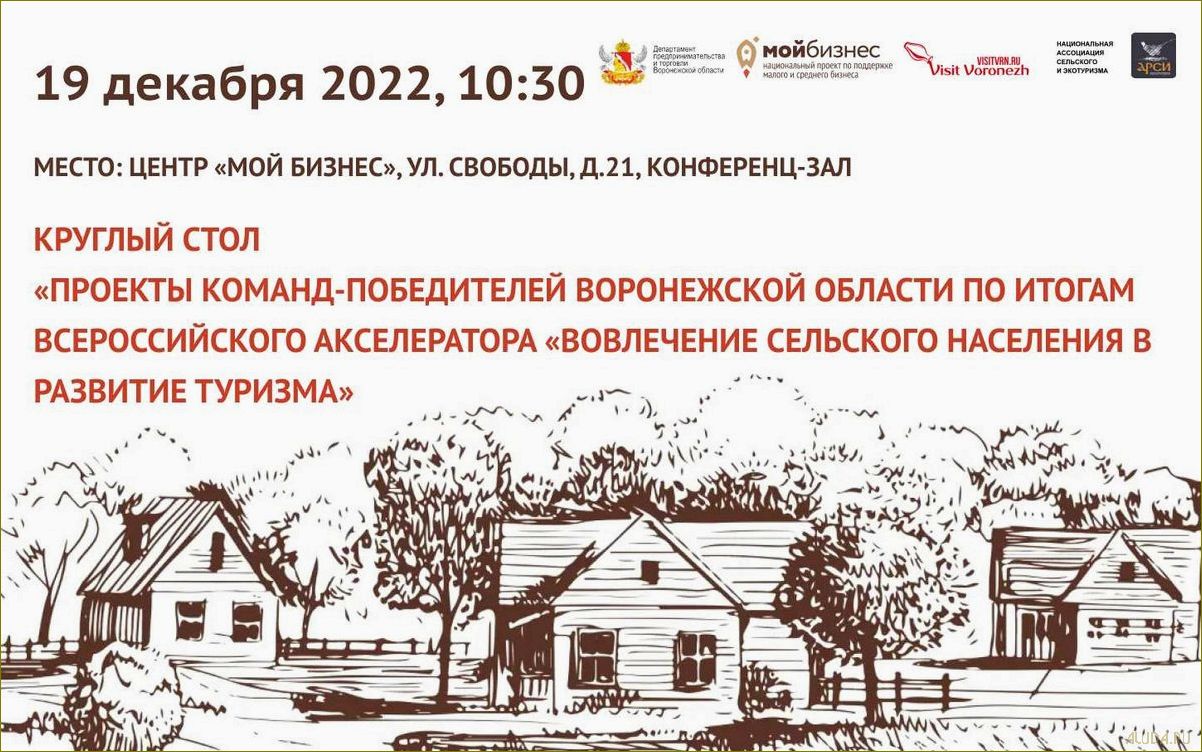 Проекты развития туризма в Воронежской области — новые идеи, инвестиции и перспективы